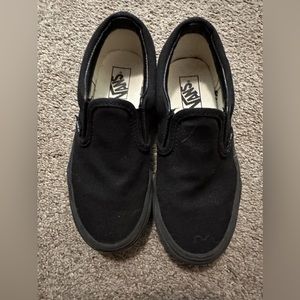 Boys black slip on vans